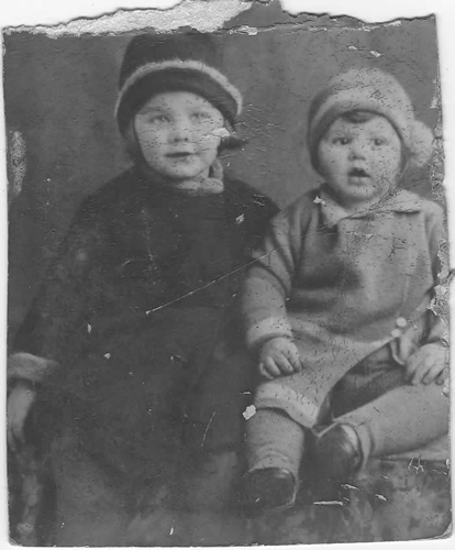 Renee (on the left) and her brother David - 1929